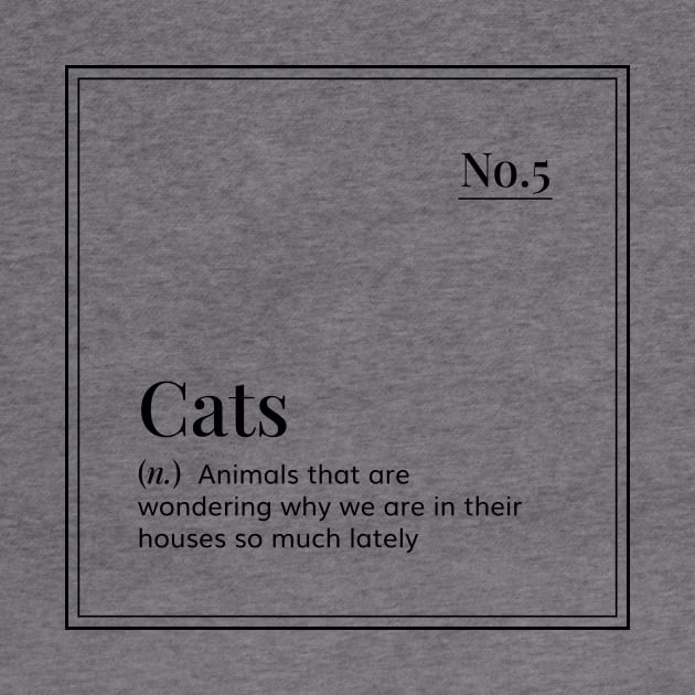 Funny definition art  - Cats - minimal design - white by ArtByMe